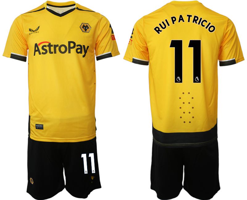 Men 2022-2023 Club Wolverhampton Wanderers home yellow #11 Soccer Jersey->other club jersey->Soccer Club Jersey